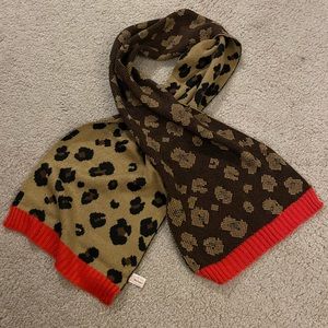 Juicy Couture leopard print color block scarf